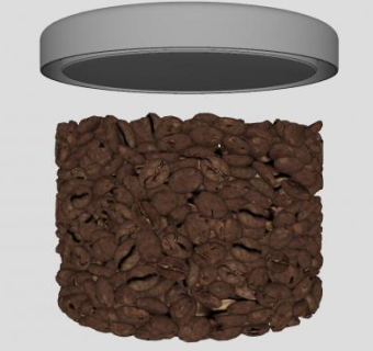 瓶子里的咖啡豆SU模型下载_sketchup草图大师SKP模型