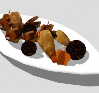 餐盘上的食物SU模型下载_sketchup草图大师SKP模型
