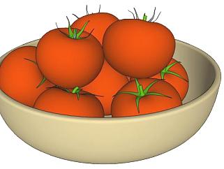 <em>碗</em>中的10个西红柿SU模型下载_sketchup草图大师SKP模型