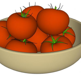 碗中的10个西红柿SU模型下载_sketchup草图大师SKP模型