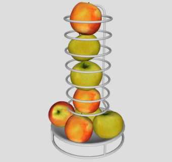 厨房装饰品和苹果SU模型下载_sketchup草图大师SKP模型