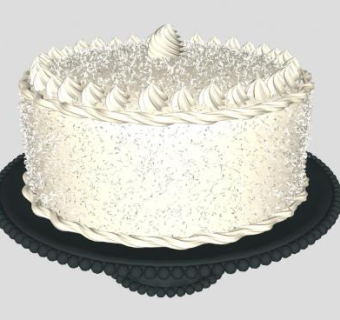 欧式奶油蛋糕SU模型下载_sketchup草图大师SKP模型