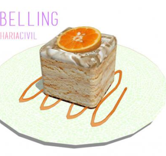 橙子西式甜点SU模型下载_sketchup草图大师SKP模型