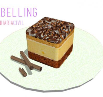 巧克力味西式甜点SU模型下载_sketchup草图大师SKP模型