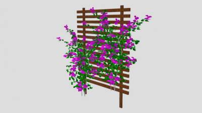 花廊花架花面板SU模型下载_sketchup草图大师SKP模型