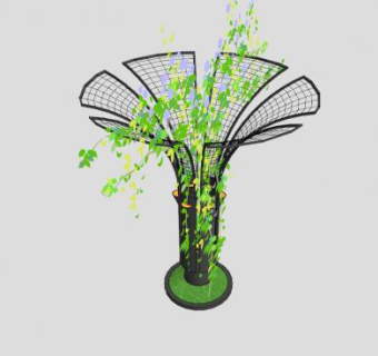 园艺铁艺花架SU模型下载_sketchup草图大师SKP模型