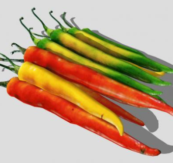 瓜果蔬菜红椒青椒SU模型下载_sketchup草图大师SKP模型