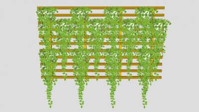 木箱花架植物SU模型下载_sketchup草图大师SKP模型