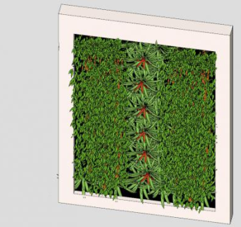 绿色面板花架SU模型下载_sketchup草图大师SKP模型