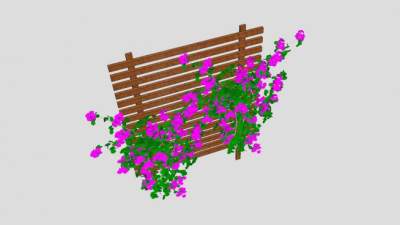 花架花植物SU模型下载_sketchup草图大师SKP模型