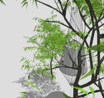 生境植物避难所SU模型下载_sketchup草图大师SKP模型