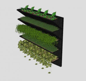 植物培植花架SU模型下载_sketchup草图大师SKP模型