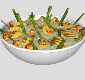 土豆泥蔬菜沙拉SU模型下载_sketchup草图大师SKP模型
