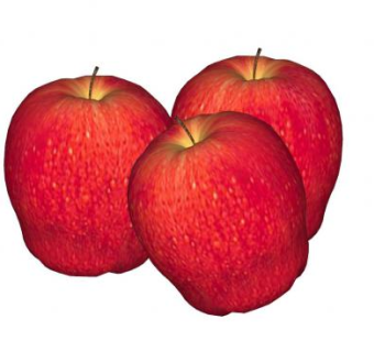 三个红色苹果SU模型下载_sketchup草图大师SKP模型