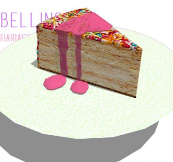 甜品蛋糕切件SU模型下载_sketchup草图大师SKP模型