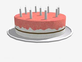 生日蛋糕和<em>蜡烛</em>SU模型下载_sketchup草图大师SKP模型