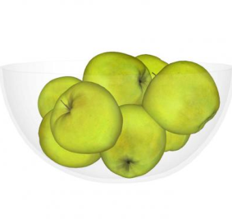 透明玻璃碗中的水果SU模型下载_sketchup草图大师SKP模型