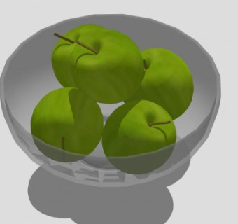 装满苹果的碗SU模型下载_sketchup草图大师SKP模型
