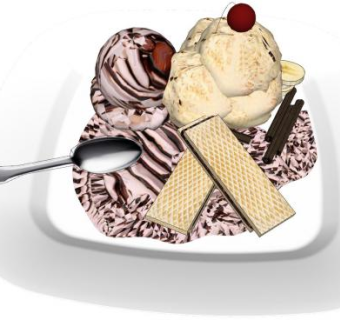 冰淇淋和威化饼SU模型下载_sketchup草图大师SKP模型