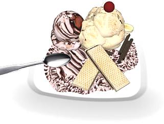 冰淇淋和威化<em>饼</em>SU模型下载_sketchup草图大师SKP模型