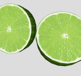 切半的青柠SU模型下载_sketchup草图大师SKP模型