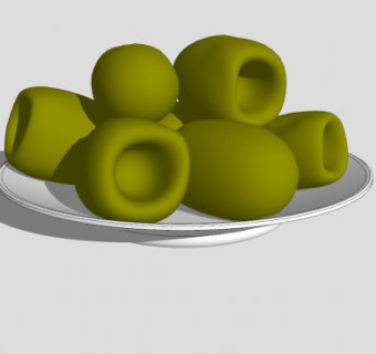 盘中的橄榄SU模型下载_sketchup草图大师SKP模型