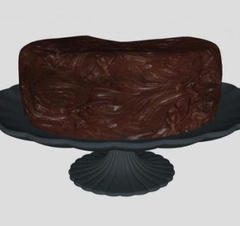 不完整的巧克力蛋糕SU模型下载_sketchup草图大师SKP模型