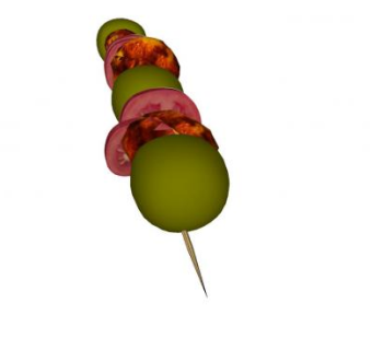 蔬菜烤肉串SU模型下载_sketchup草图大师SKP模型