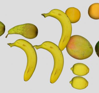 平摆的水果SU模型下载_sketchup草图大师SKP模型