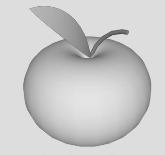无上色的苹果SU模型下载_sketchup草图大师SKP模型