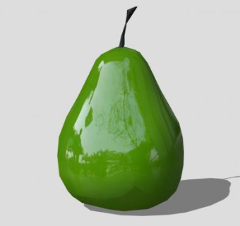 绿色的梨SU模型下载_sketchup草图大师SKP模型