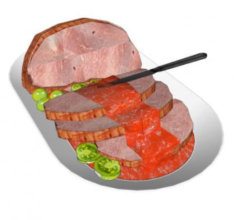 蘸酱的肉类食物SU模型下载_sketchup草图大师SKP模型