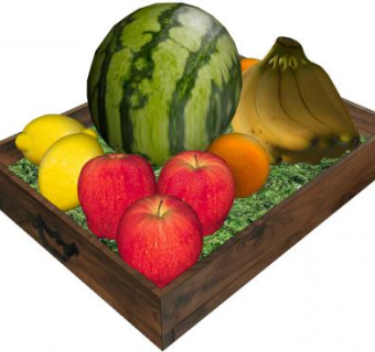 木箱上的水果SU模型下载_sketchup草图大师SKP模型