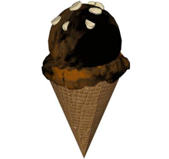 巧克力味冰淇淋甜筒SU模型下载_sketchup草图大师SKP模型