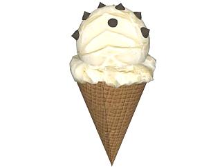 <em>香草</em>味冰淇淋甜筒SU模型下载_sketchup草图大师SKP模型