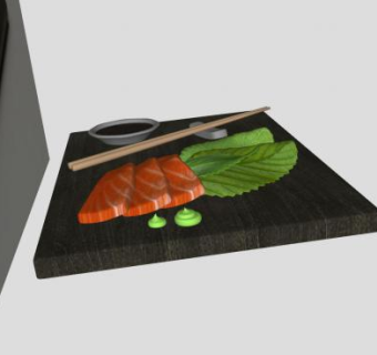 日本生鱼片刺身SU模型下载_sketchup草图大师SKP模型