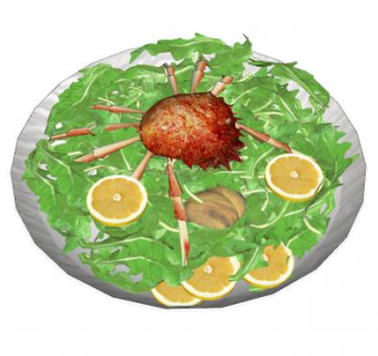 大闸蟹海鲜食物SU模型下载_sketchup草图大师SKP模型