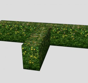 T型灌木树篱SU模型下载_sketchup草图大师SKP模型