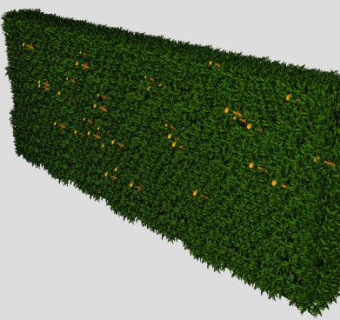 绿色植物树篱墙SU模型下载_sketchup草图大师SKP模型