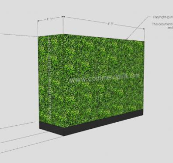 人造黄杨植物树篱SU模型下载_sketchup草图大师SKP模型