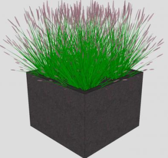 现代花钵植物种植SU模型下载_sketchup草图大师SKP模型
