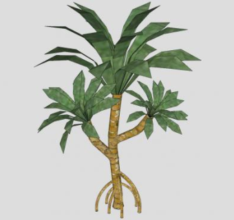 露兜树观赏树种SU模型下载_sketchup草图大师SKP模型