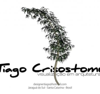 弯曲的乔木植物SU模型下载_sketchup草图大师SKP模型