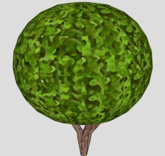 简易木本植物SU模型下载_sketchup草图大师SKP模型