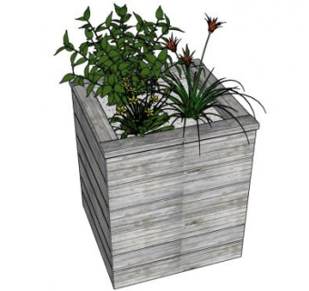 木盆栽盆景植物SU模型下载_sketchup草图大师SKP模型