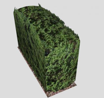 绿色篱笆树篱SU模型下载_sketchup草图大师SKP模型