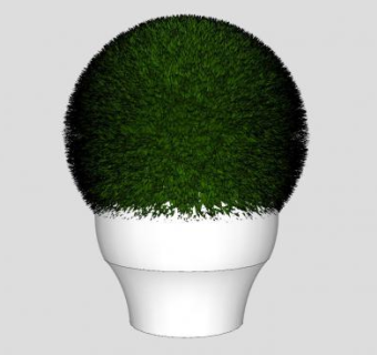 木本植物盆景SU模型下载_sketchup草图大师SKP模型