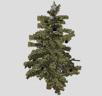 圣诞树SU模型下载_sketchup草图大师SKP模型