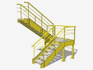 工业旋转楼梯SU模型设计_su模型下载 草图大师模型_SKP模型