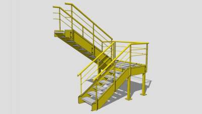 工业旋转楼梯SU模型设计_su模型下载 草图大师模型_SKP模型